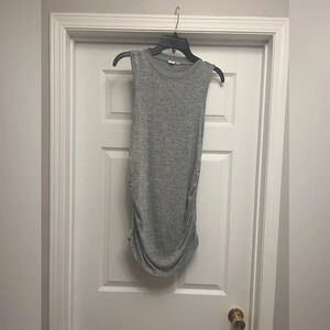 Gap Maternity Women’s Gray High Neck Tank Ruched Sides Size M